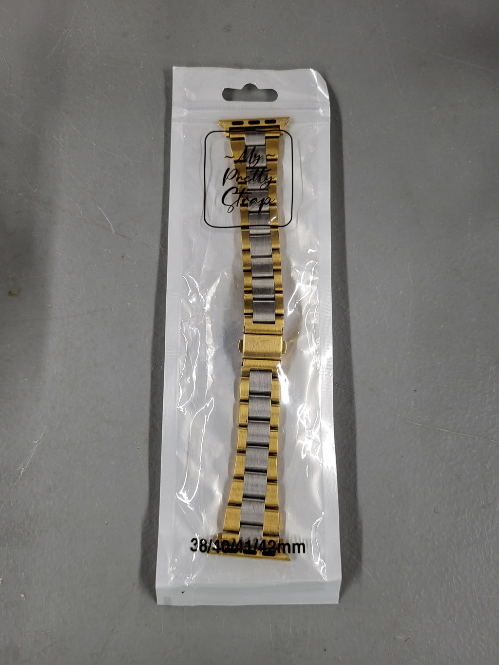 My Pretty Strap Elegant Stainless Steel Band for Apple Watch  Feminine Fit (4.9“-7.3 Inches / 125mm-185 mm) Compatible Sizes 38/40/41/42/44/45/49MM Gold, Silver Queen Vogue