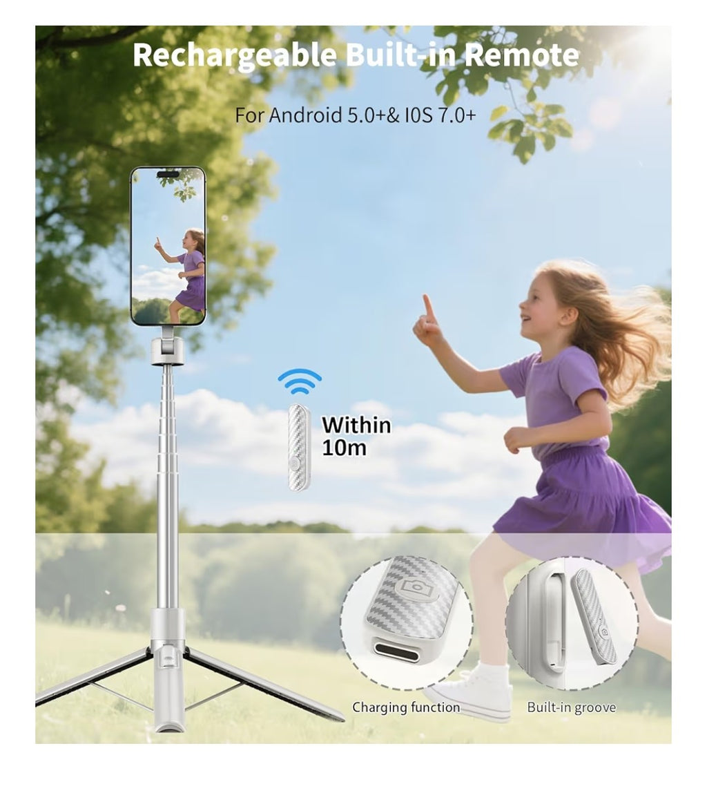 Magnetic Selfie Stick Tripod 68in