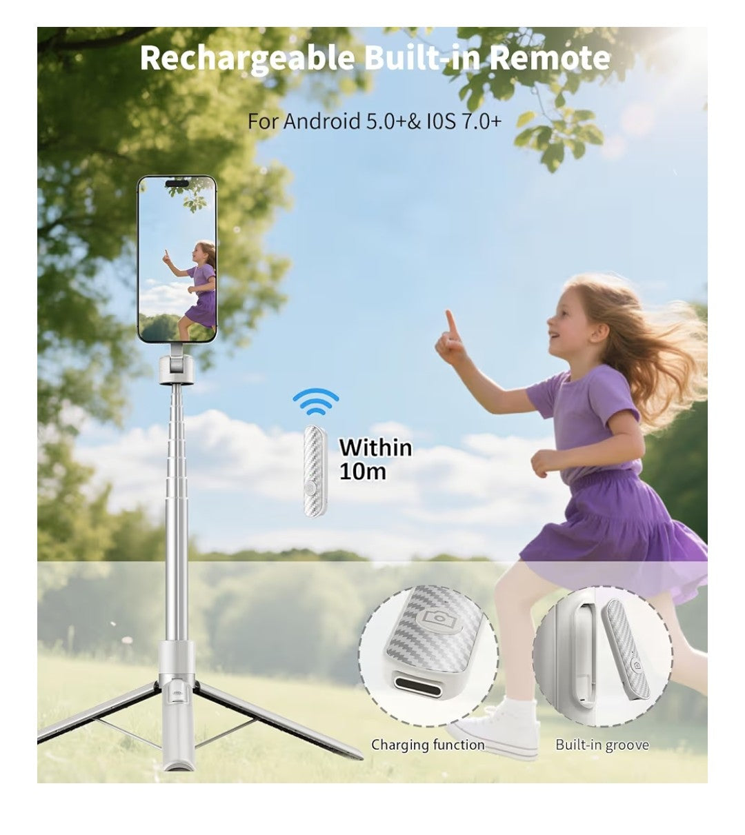 Magnetic Selfie Stick Tripod 68in