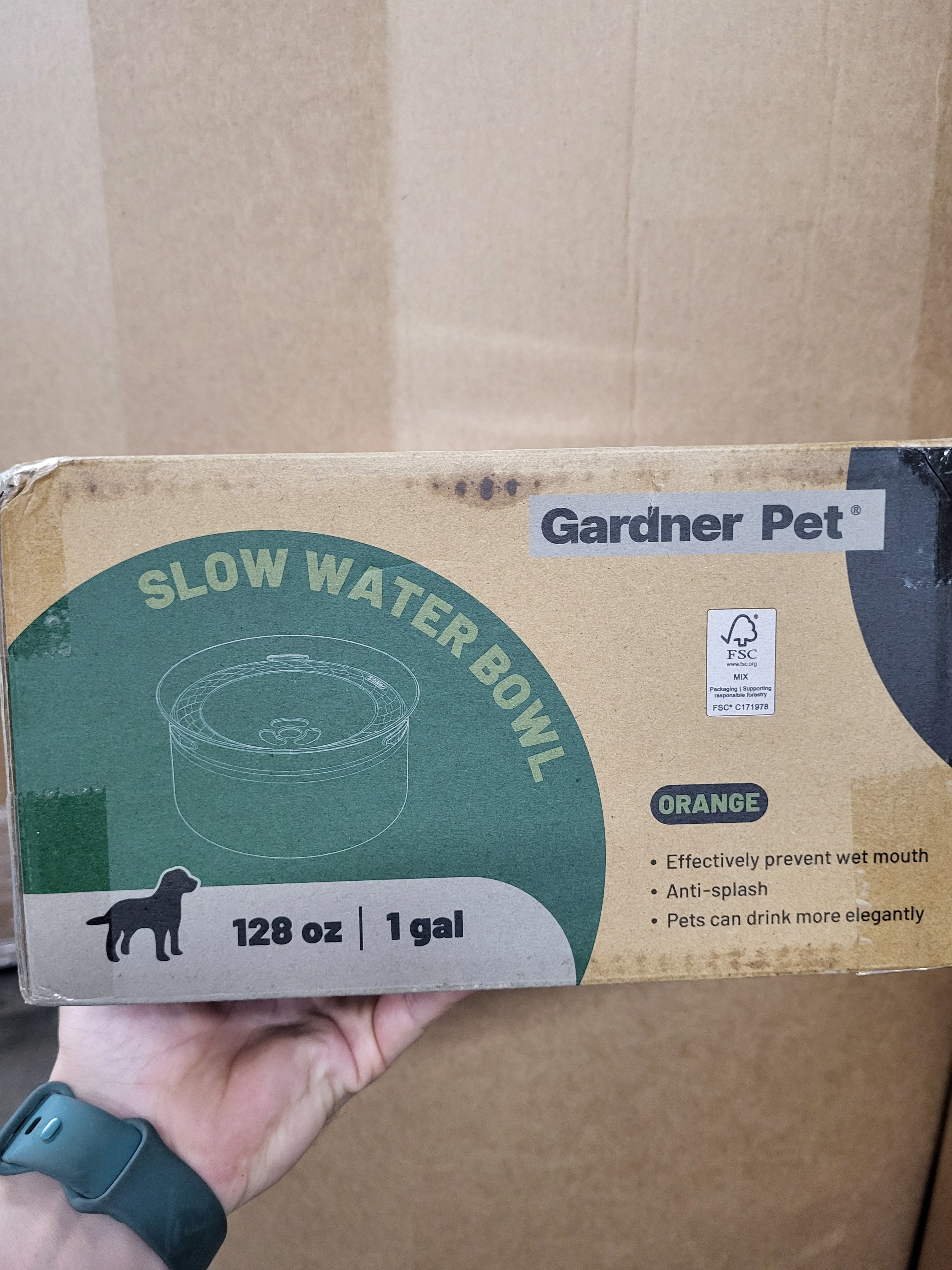 Garden Pet 1gal Slow Water Bowl