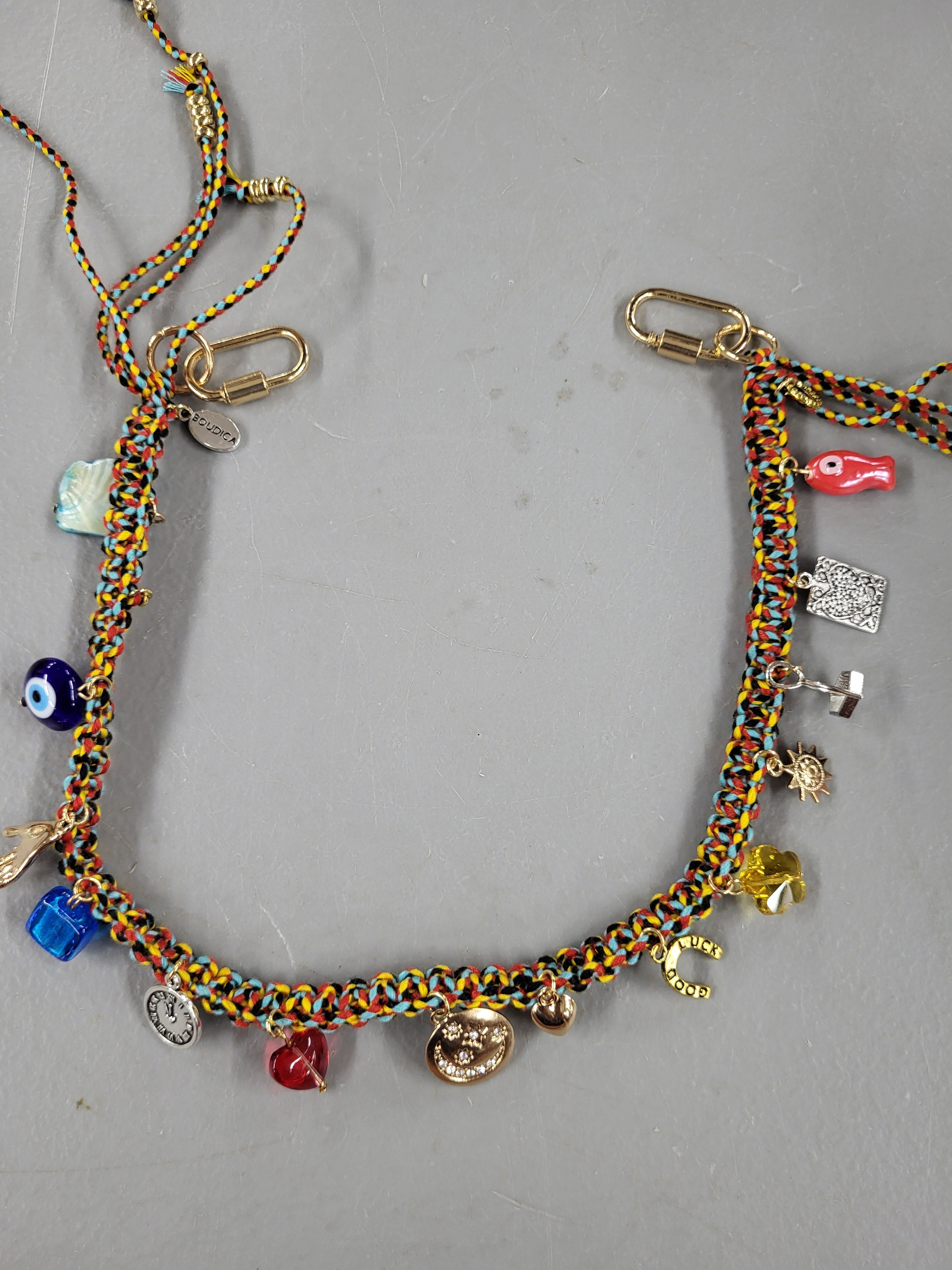 Gaiett Bag Charms, Beaded Rope Braided Bag Charm Chain, Purse Charms for Handbags, Purse Accessories for Women