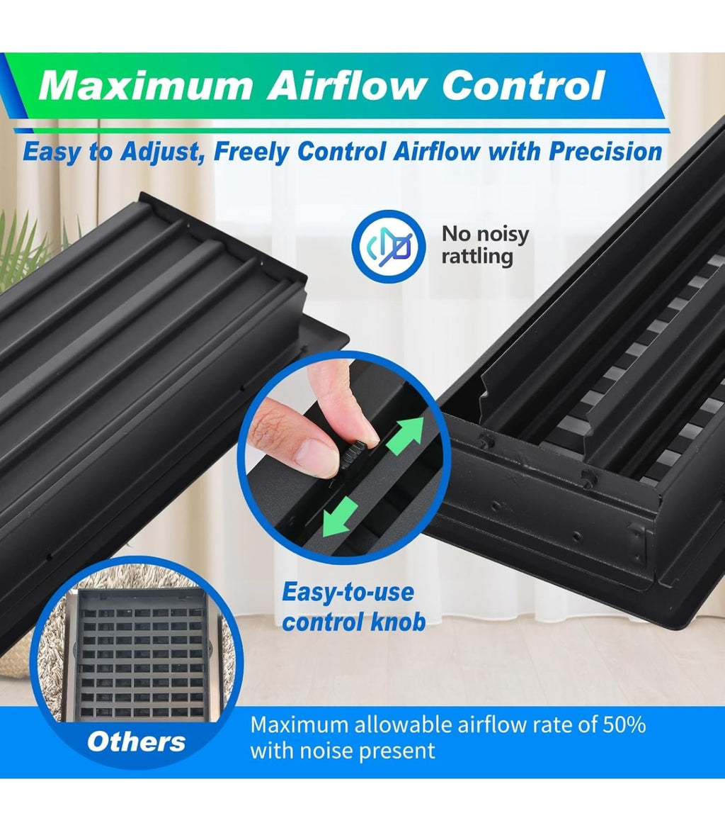 10 Pack Floor Register 4X10 Inches, Heavy Duty Walkable Floor Vent.