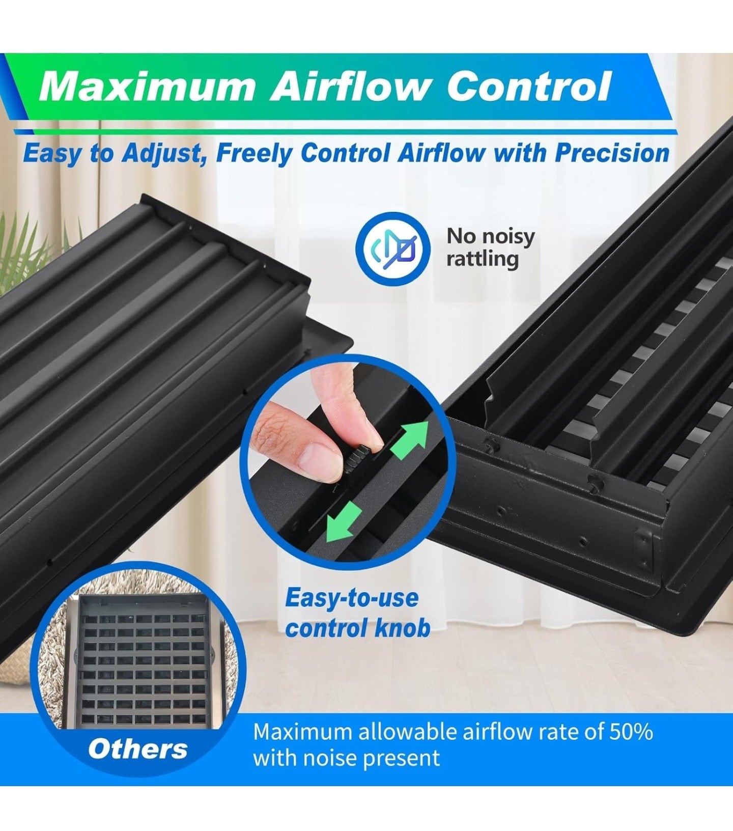 10 Pack Floor Register 4X10 Inches, Heavy Duty Walkable Floor Vent.