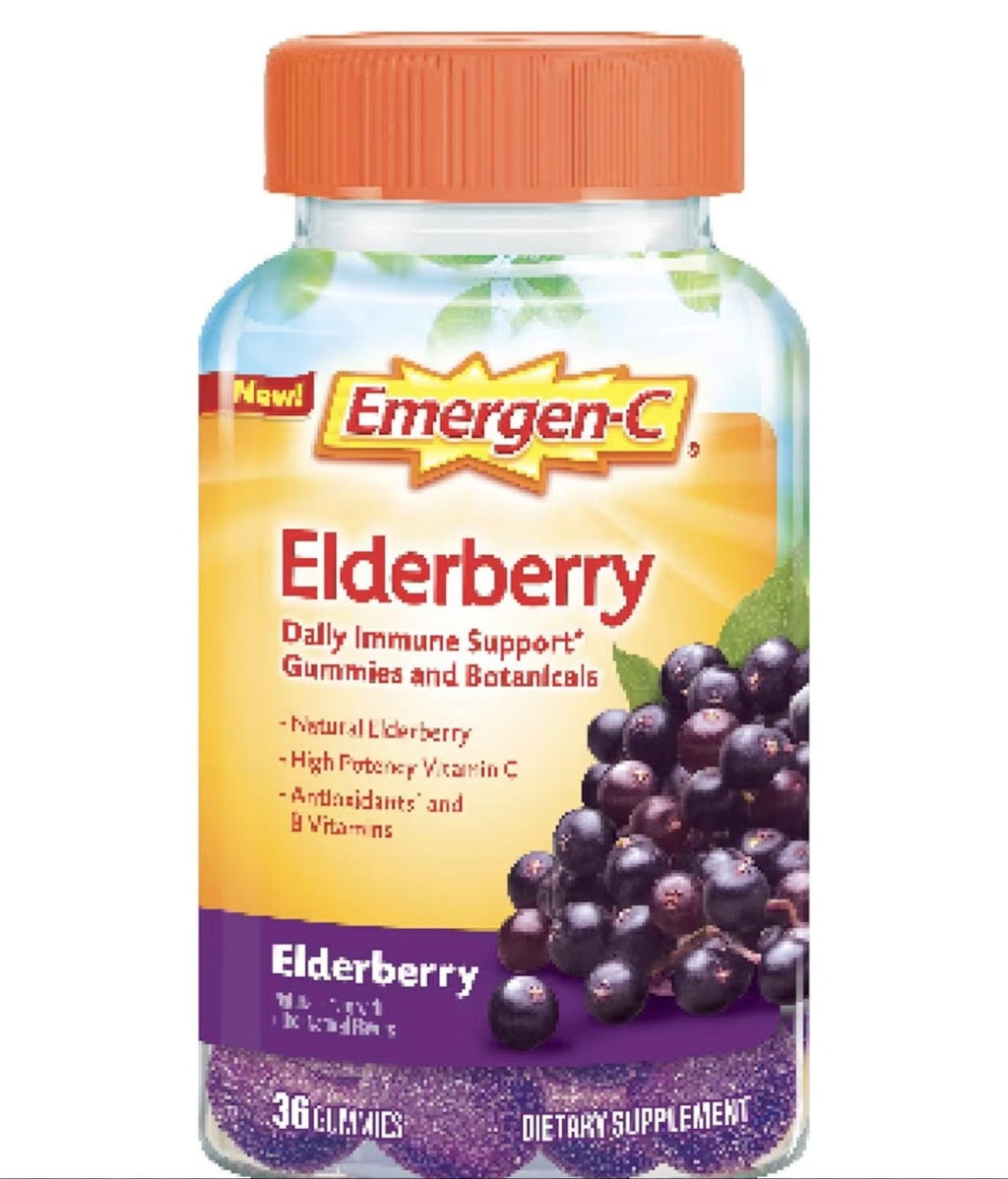 Emergen-C Elderberry Vitamin C Gummies (36 Gummies)