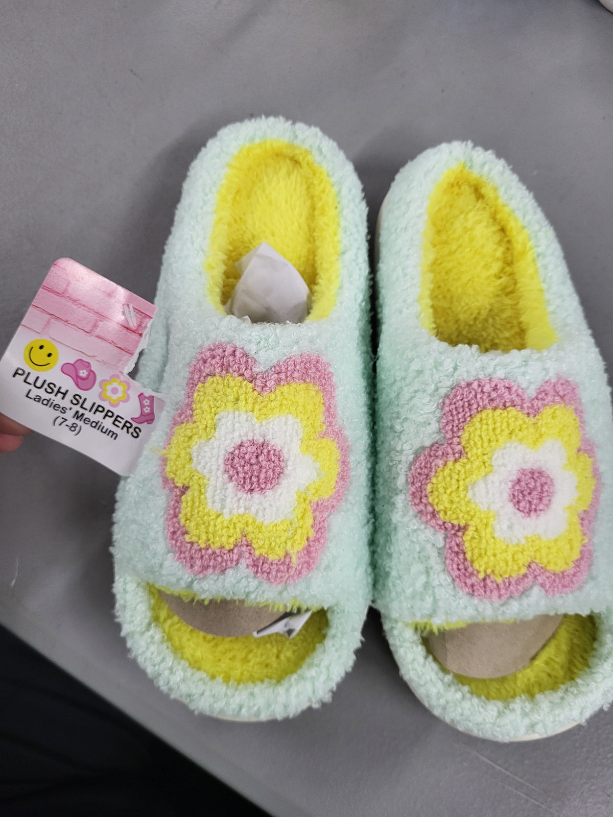 Plush Slippers (Shoe Size 7-8)
