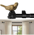Kveeo Vintage Gold Curtain Rod with Bird Ends (48-90in)