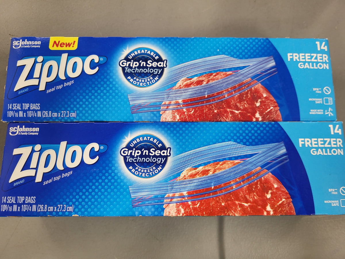 Ziplock Gallon Food Storage Freezer Bags (2 boxes)