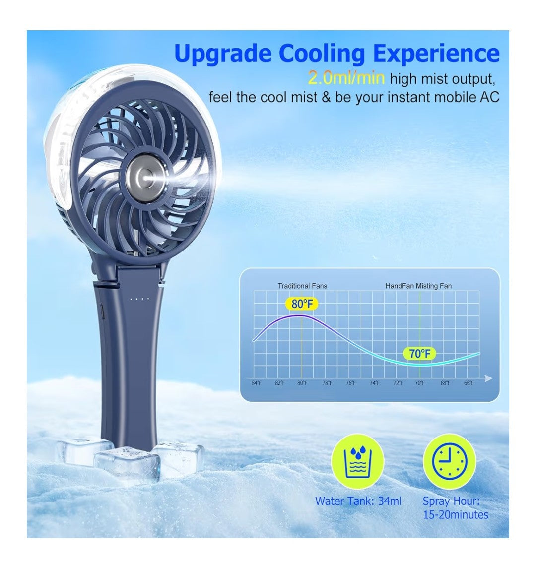 HandFan Recharable Handheld Misting Fan