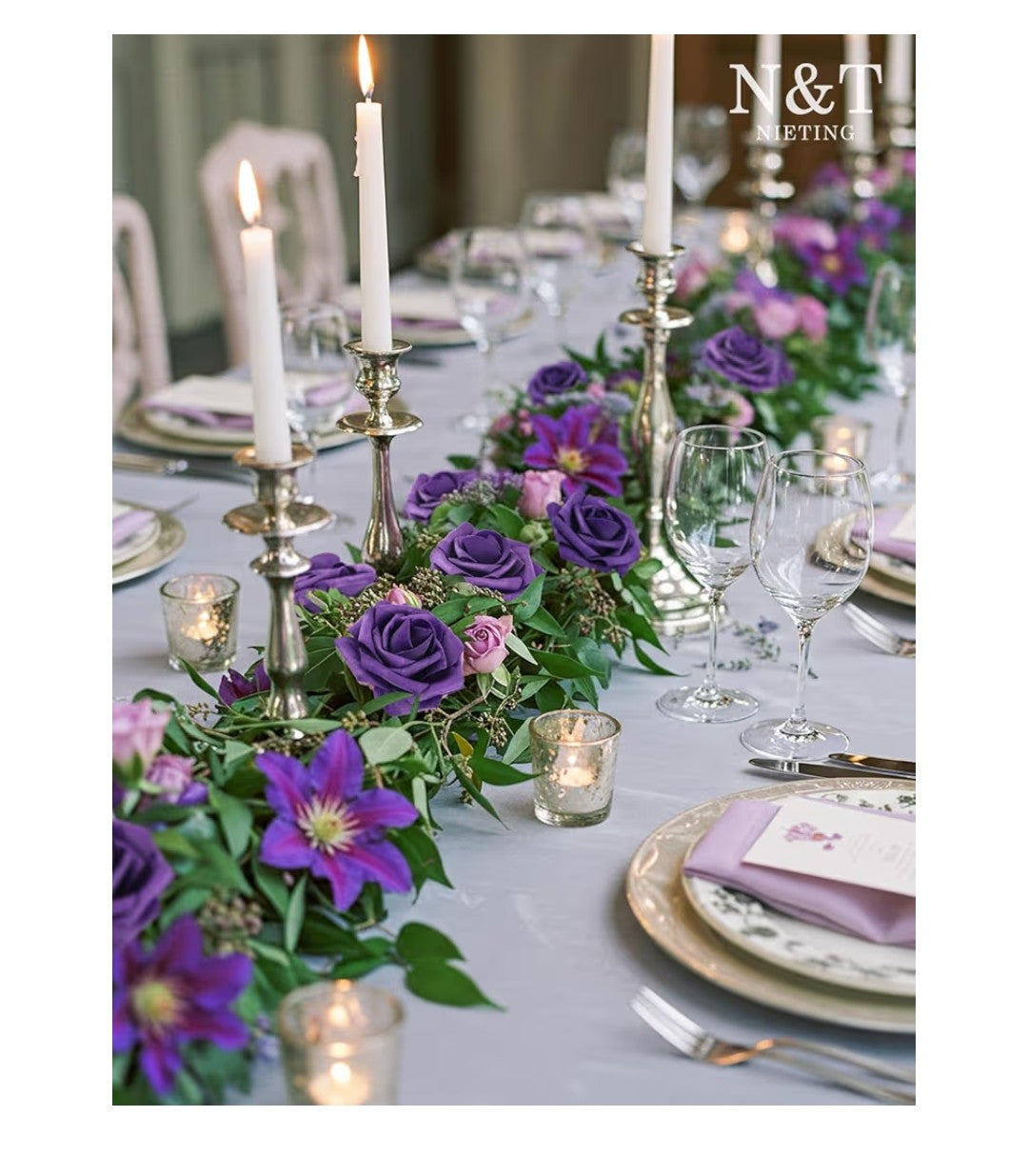 N&T Nieting Artificial Roses 50pcs (Purple)
