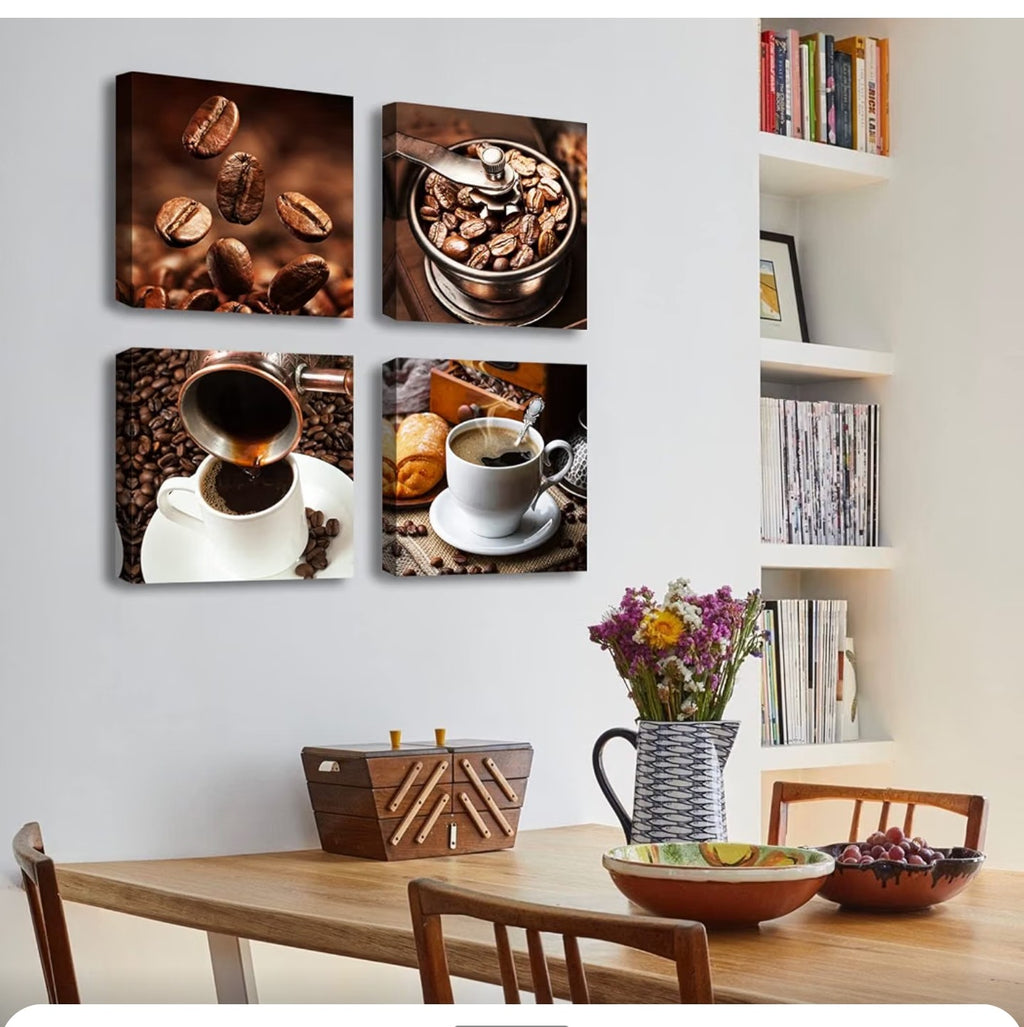 Kitchen Wall Art Coffee Decor Canvas Prints.