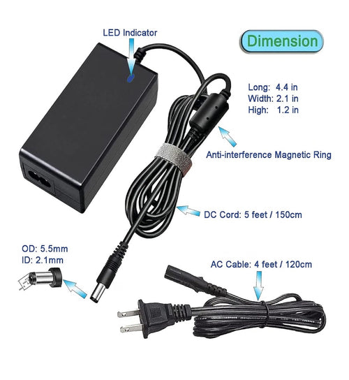 24V 2.5Amp Power Supply Adapter