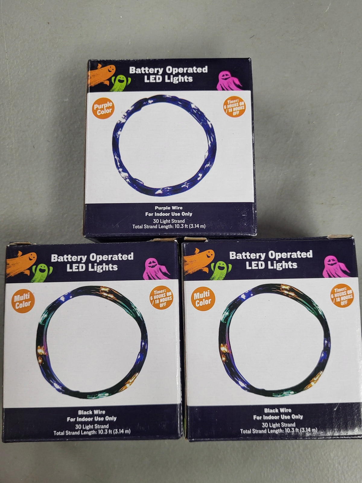 Battery Operated LED Lights, 10.3ft (3 pack)