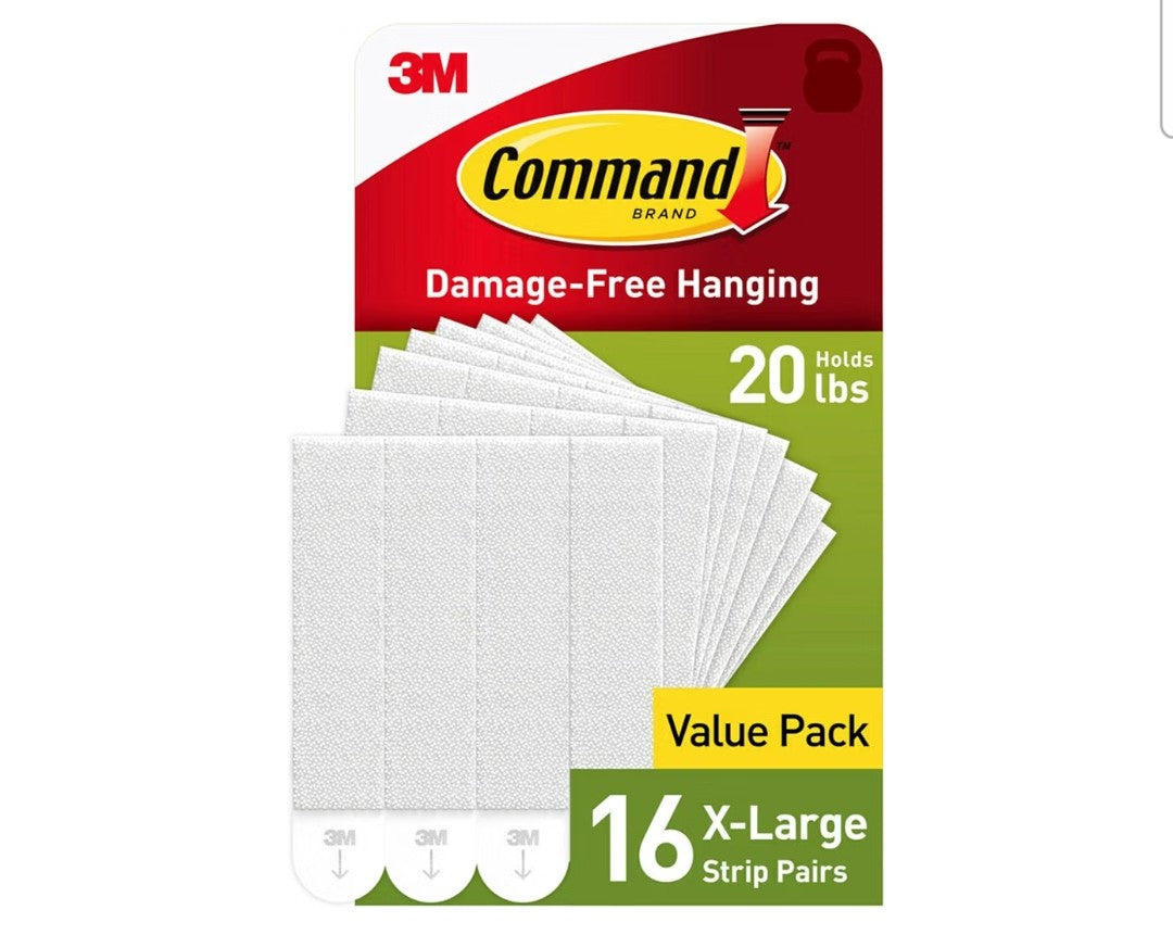 Command Strips, X-Large 20lb (16 pairs)