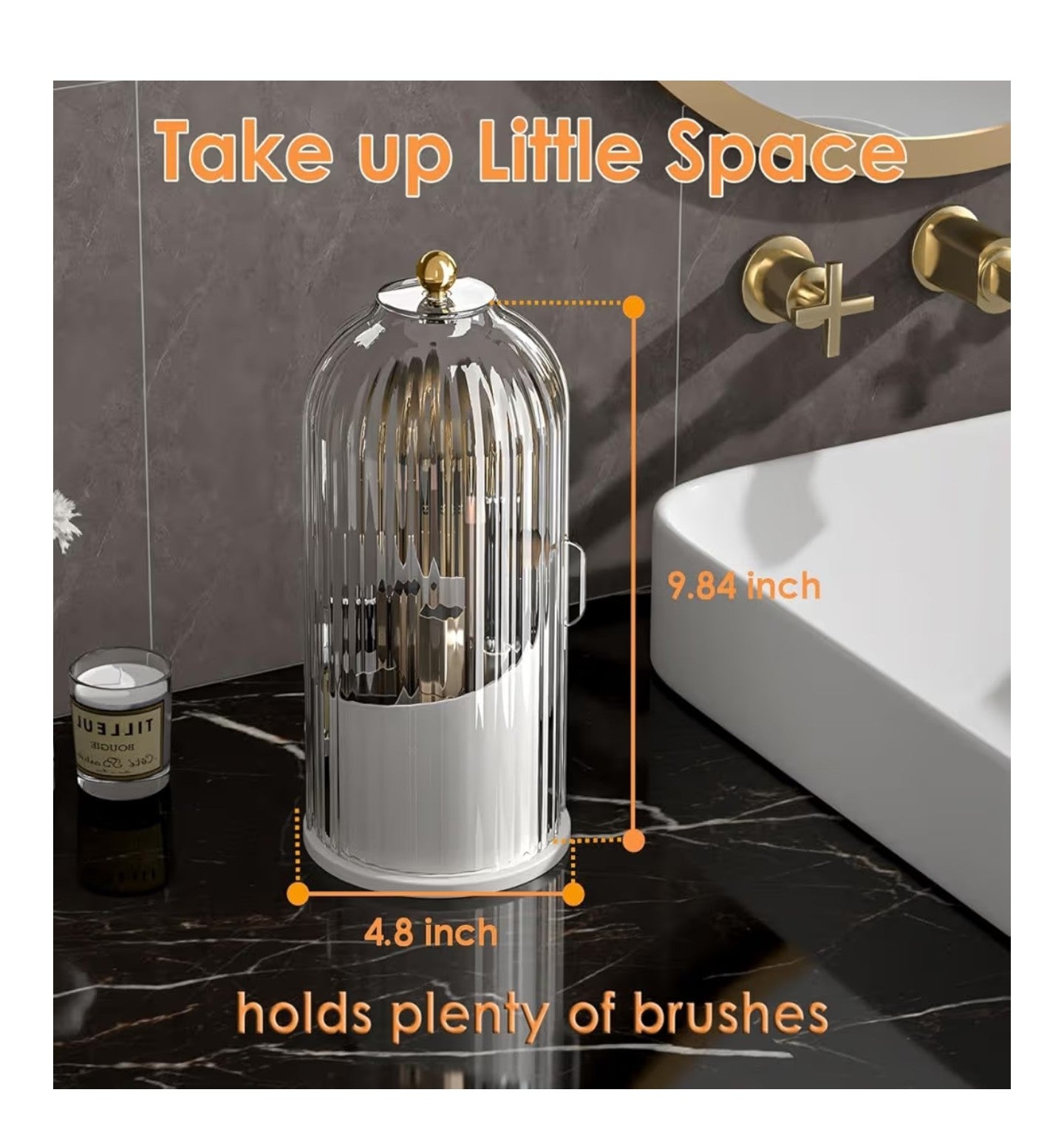 YOOLENS Makeup Brush Holder with Lid .