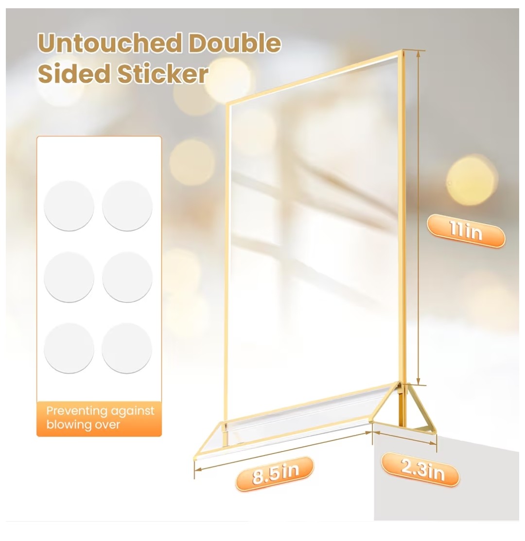 Acrylic Sign Holder (3 pack)