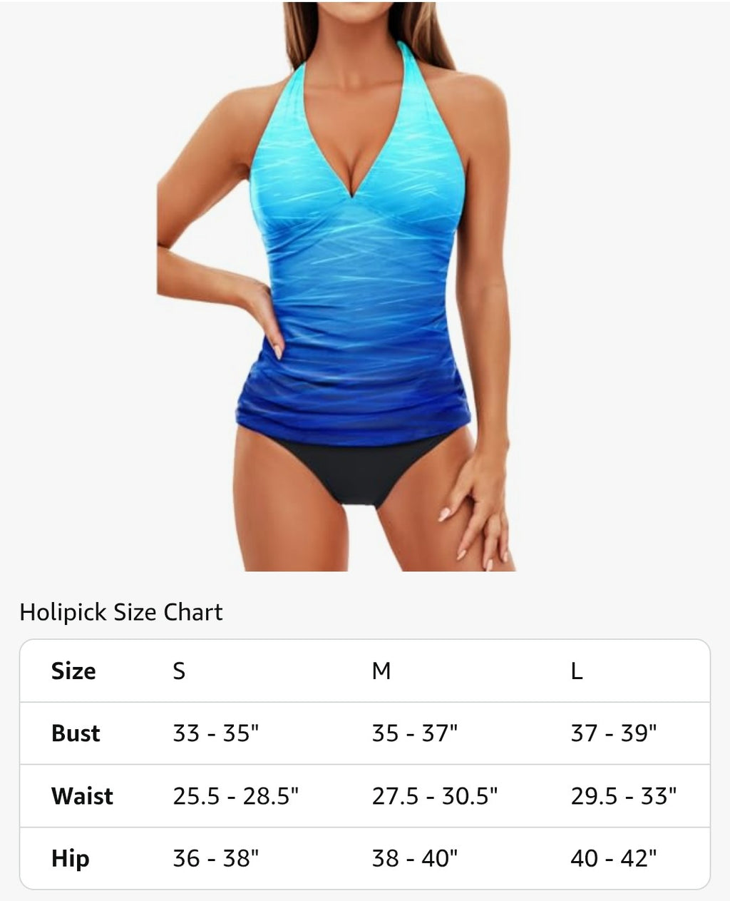 Holipick Two Piece Tankini (Size Medium)