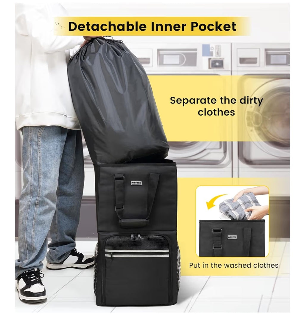 Vorspack Laundry Bag Backpack 90L (Black)