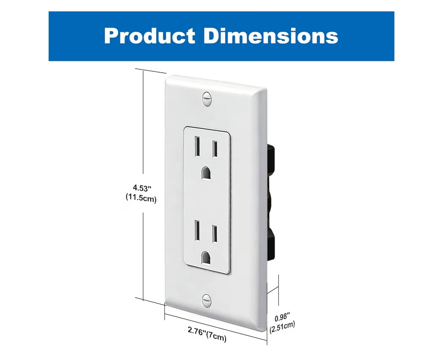 BESTTEN 20 Pack 15 Amp Decorator Wall Receptacle Outlet