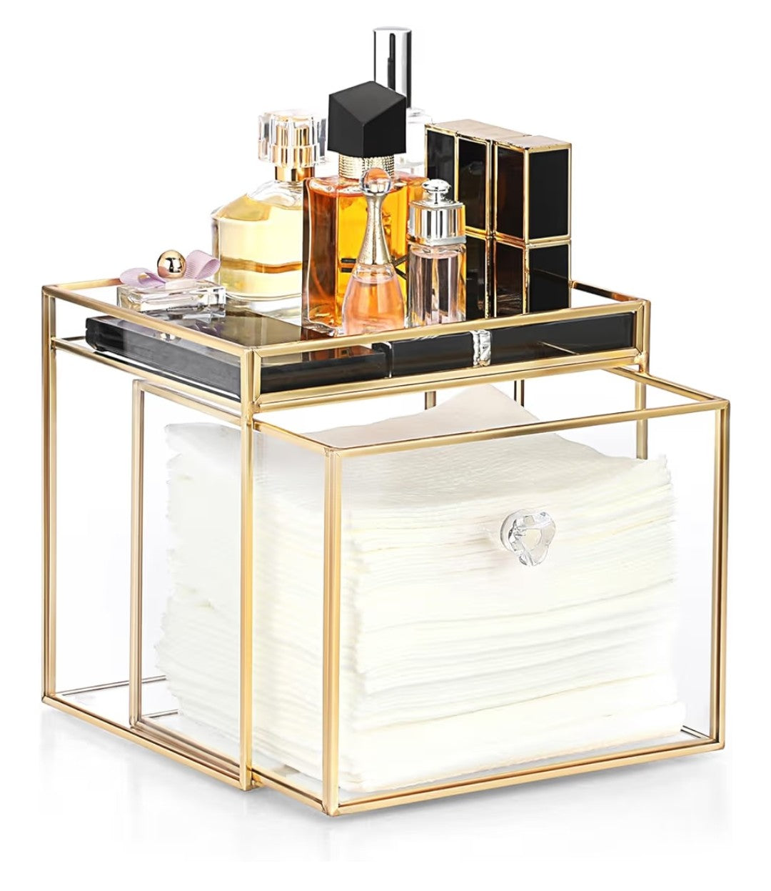Vanity Makeup Face Towel Organizer