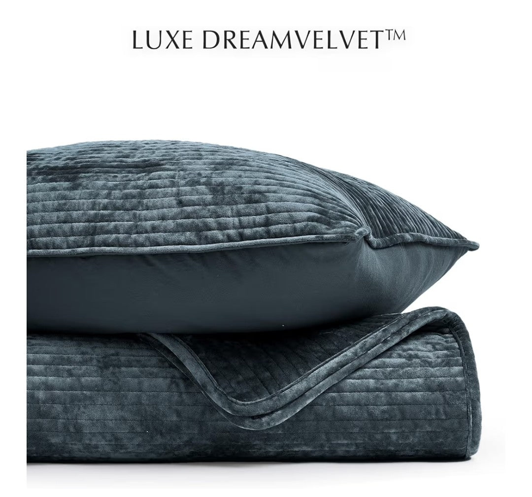 EverGrace Velvet Quilt Set Queen Size