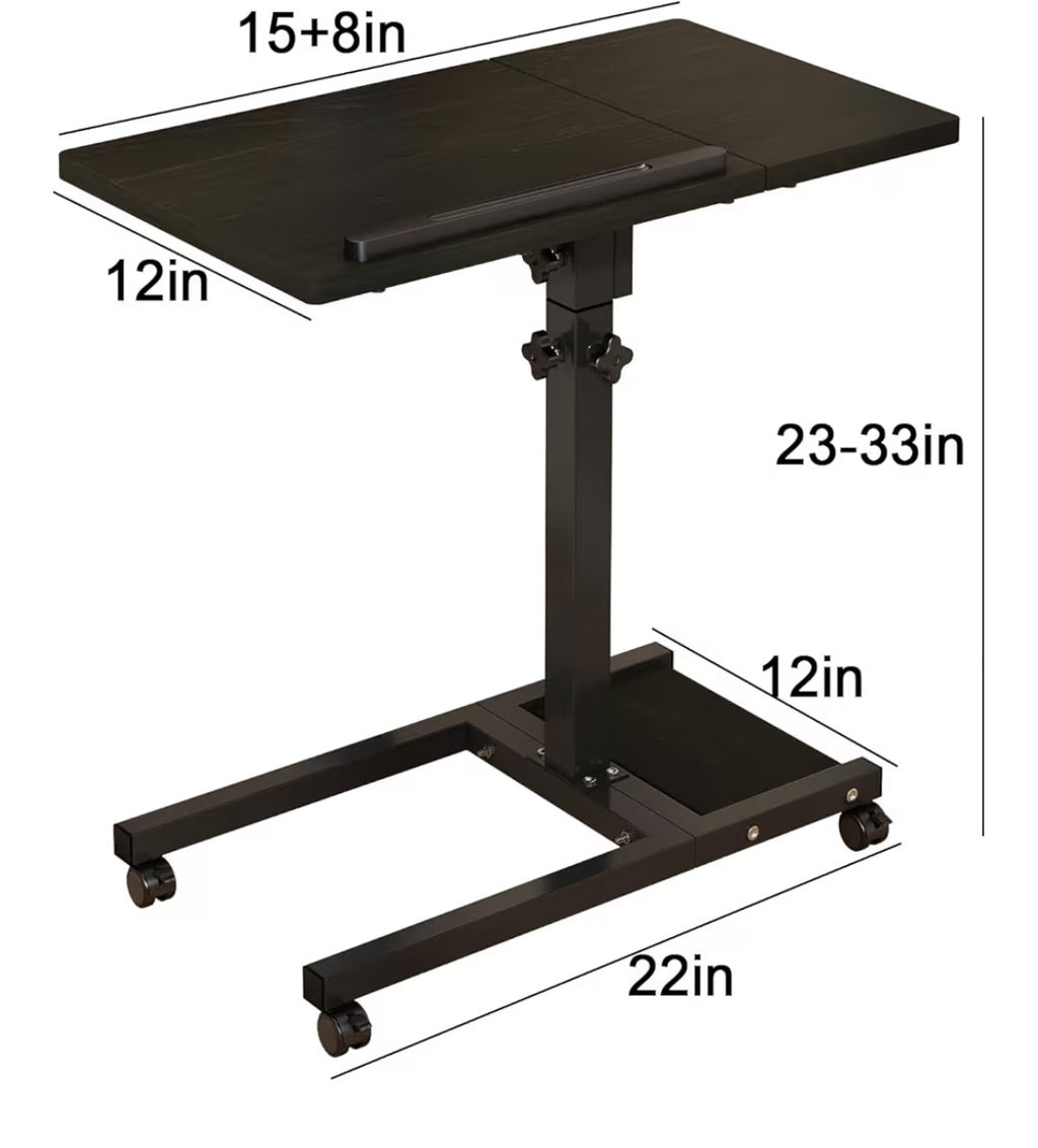 Mobile Laptop Desk with Adjustable Height