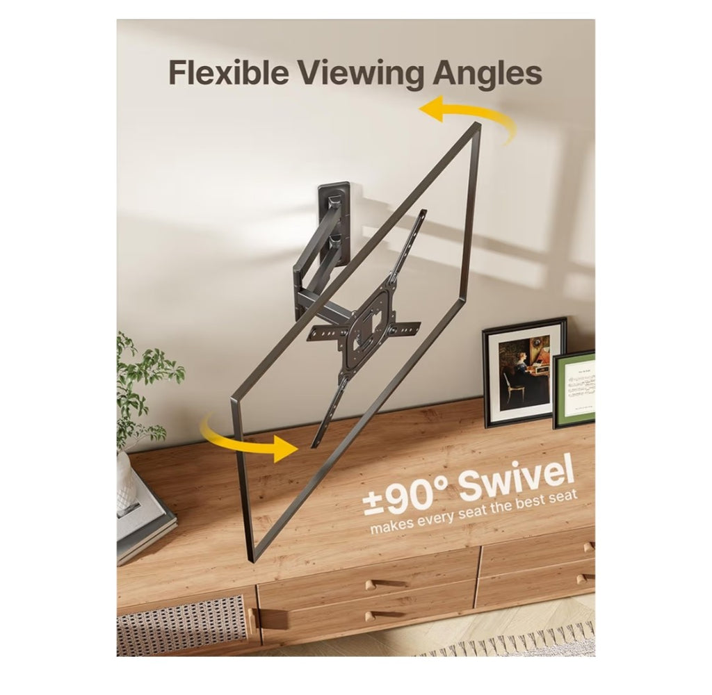 monTEK Full Motion TV Wall Mount (23-65in TV)