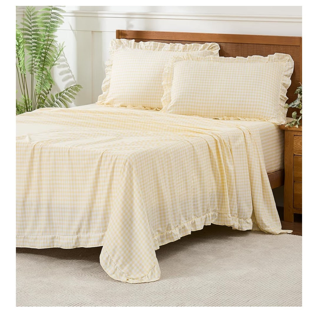 Kisswish Twin Size Sheet Set (Yellow)