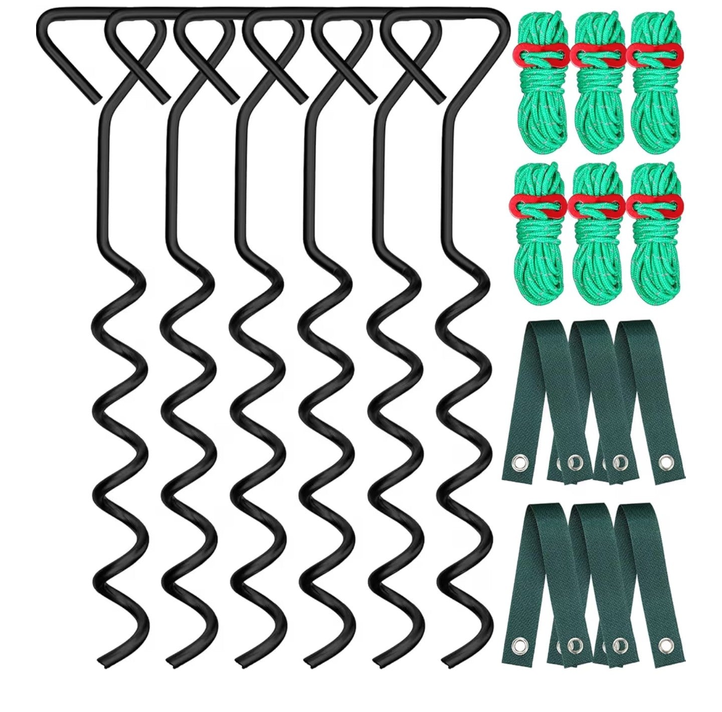 Sintuff 6 Set Tree Stakes and Supports Kit for Anti Hurricane Leaning Trees.