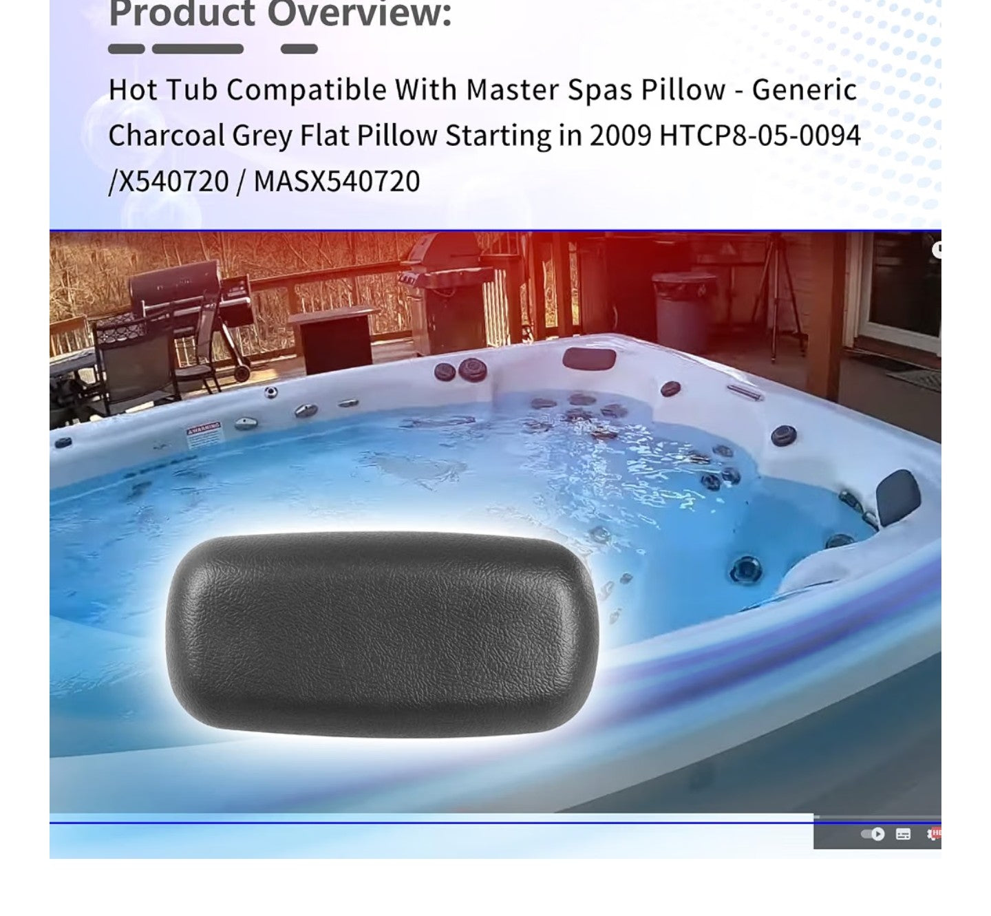 4 Pack Hot Tub Compatible with Master Spas Pillow
