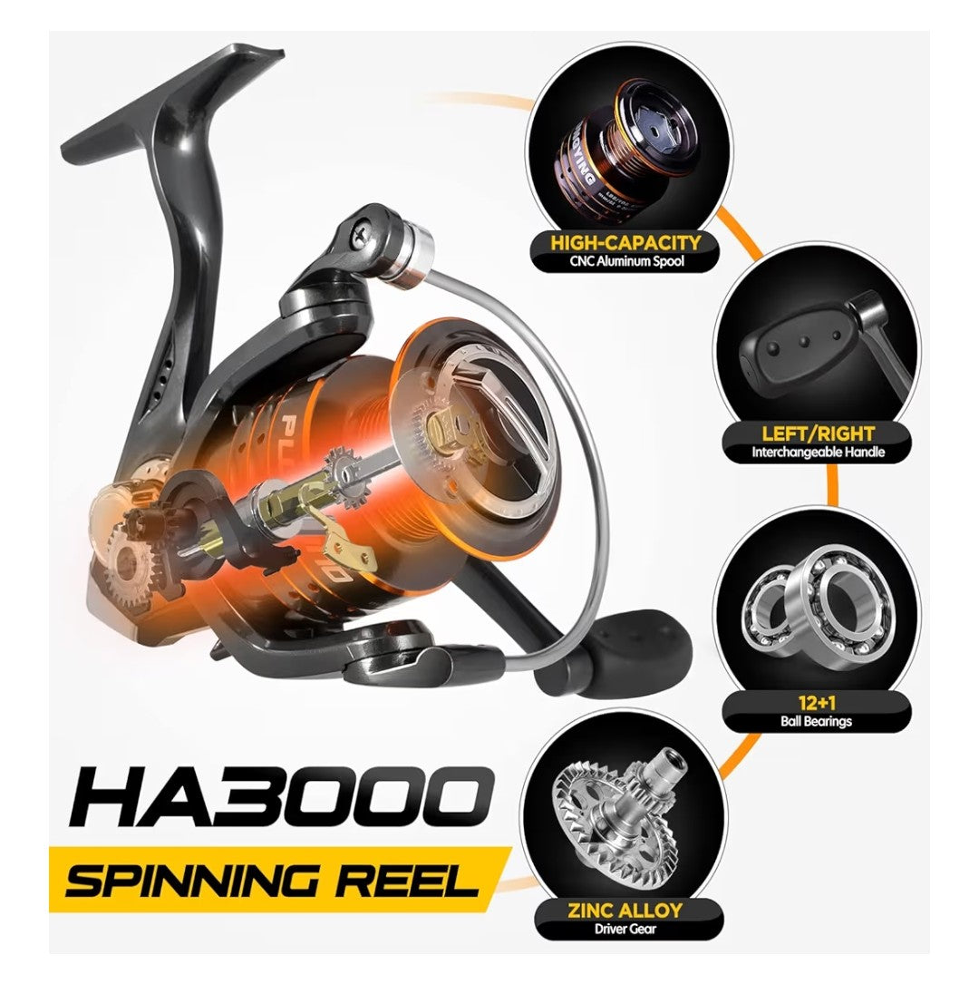 Plusinno Telescopic Fish Pole with Reel