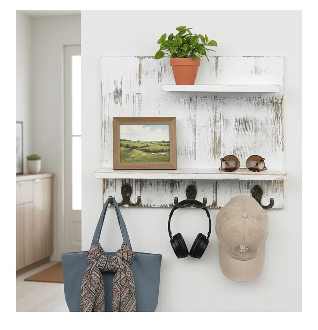 2-Tier Wall Mounted Bathroom Storage Shelves