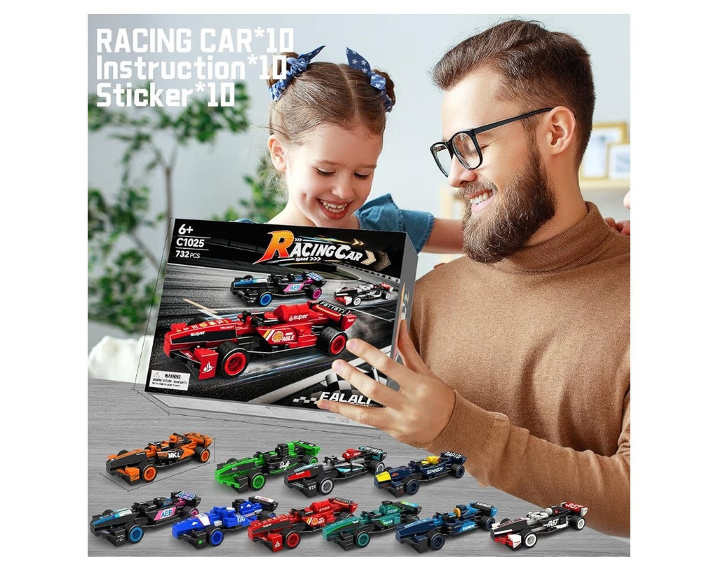 F1 Race Cars Building Blocks 10 pack