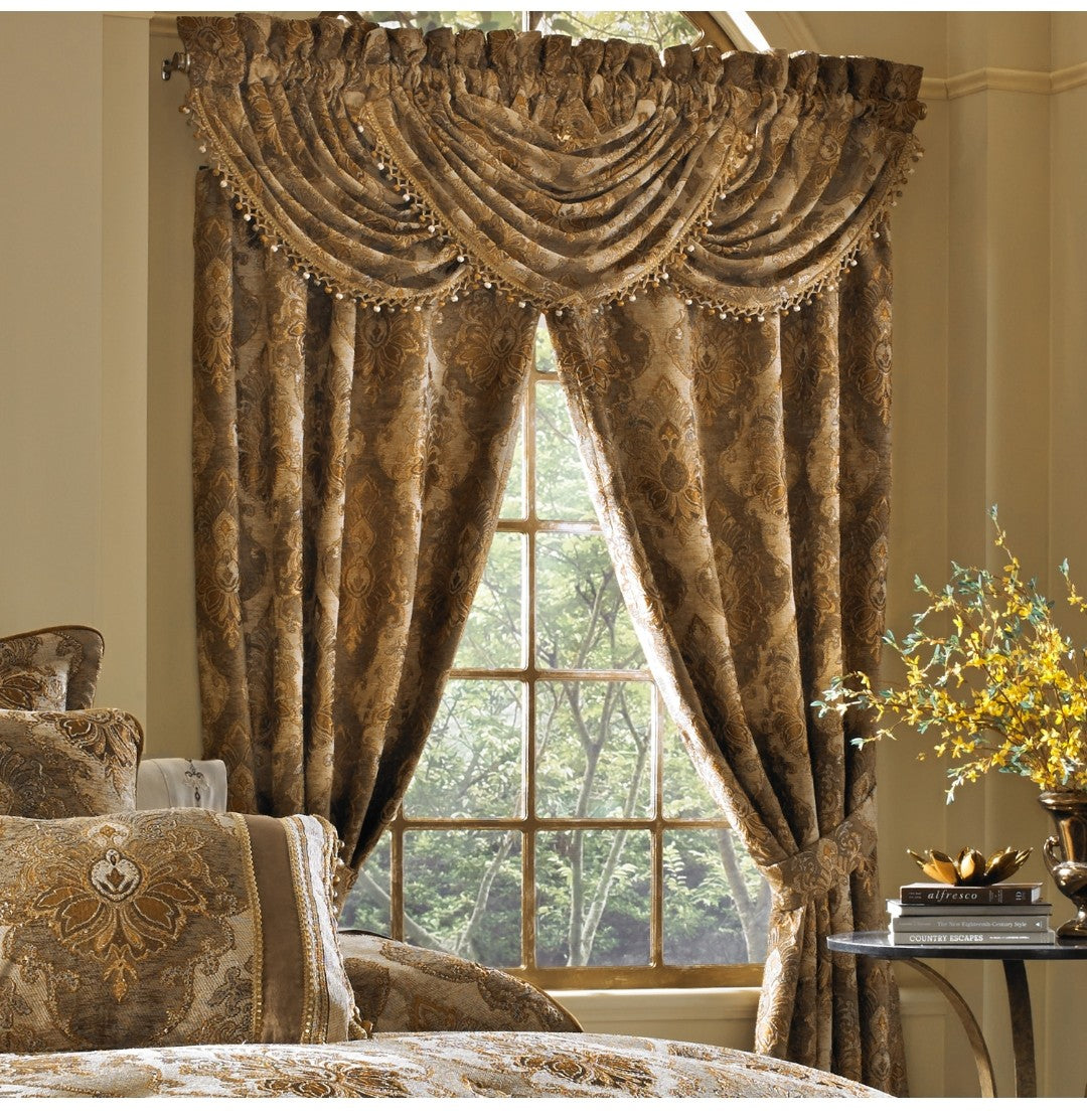 J. Queen New York Bradshaw 2 Lined Pole Top Drapery Panels