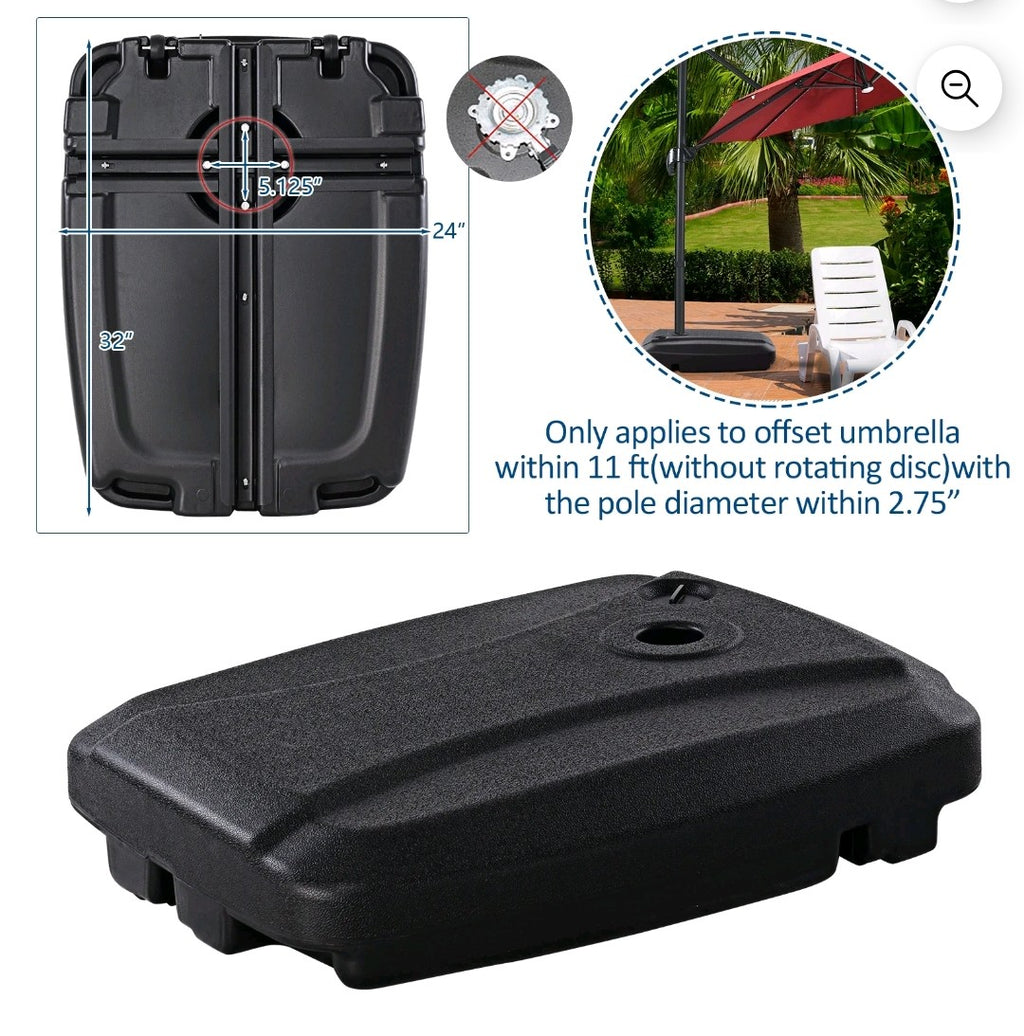 Gymax 60L Patio Offset Umbrella Base