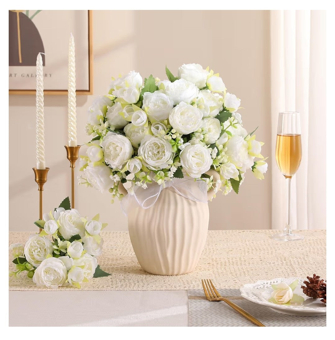 Artificial Flowers 8 pack of Peonies