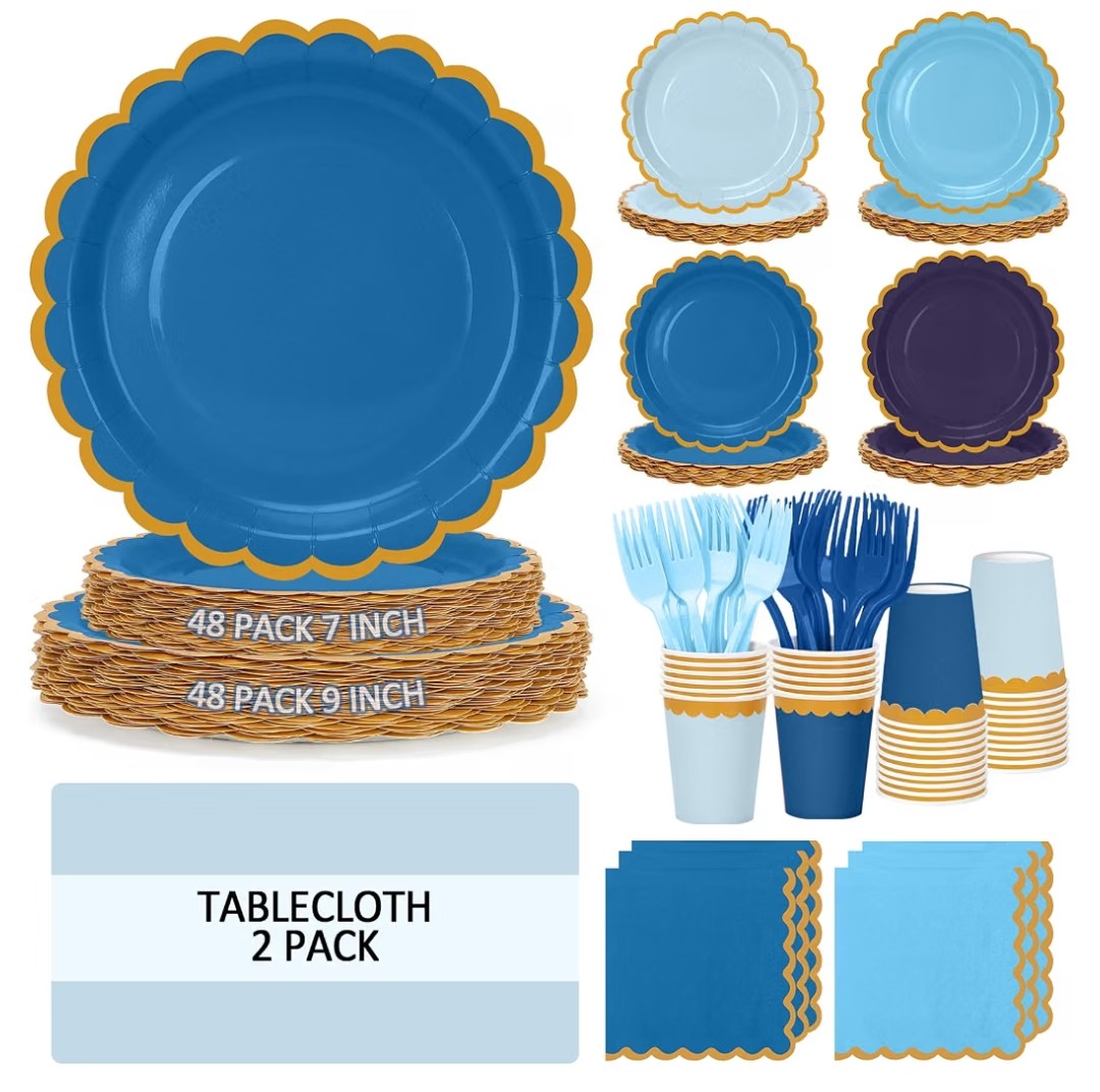 Light Blue Party Supplies (48 Guests)