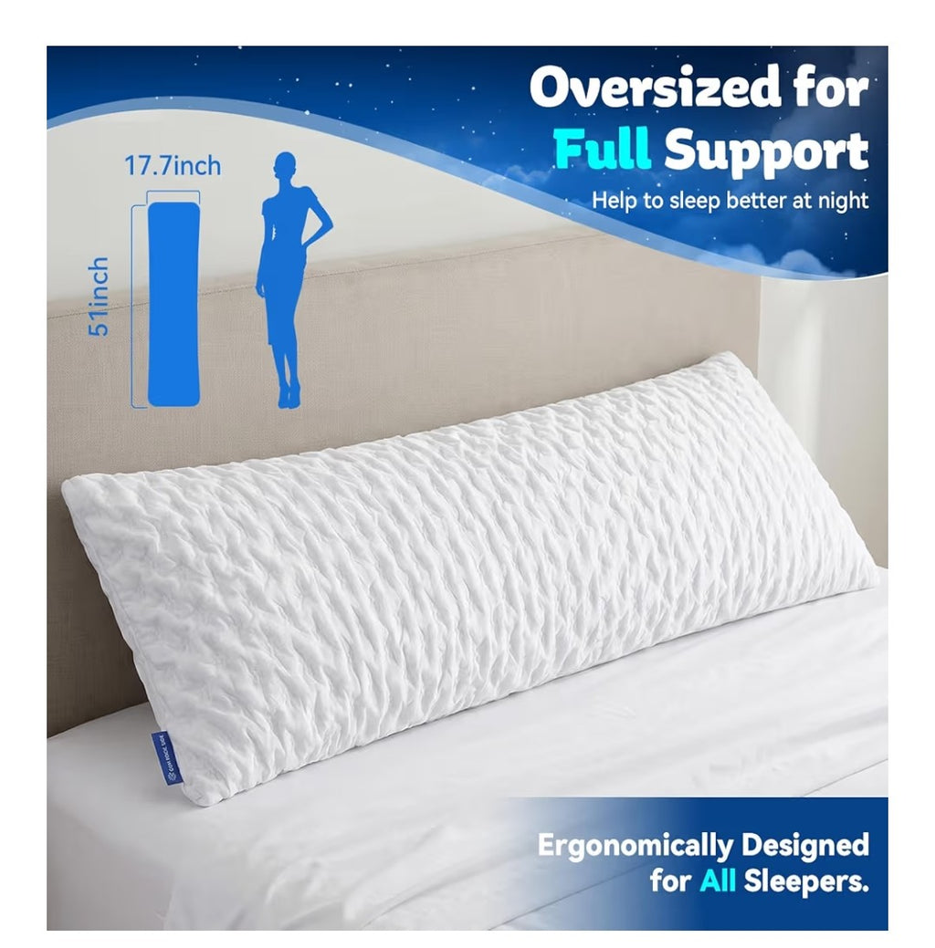 Body Pillow, Two Sided: Comfort and Cooling