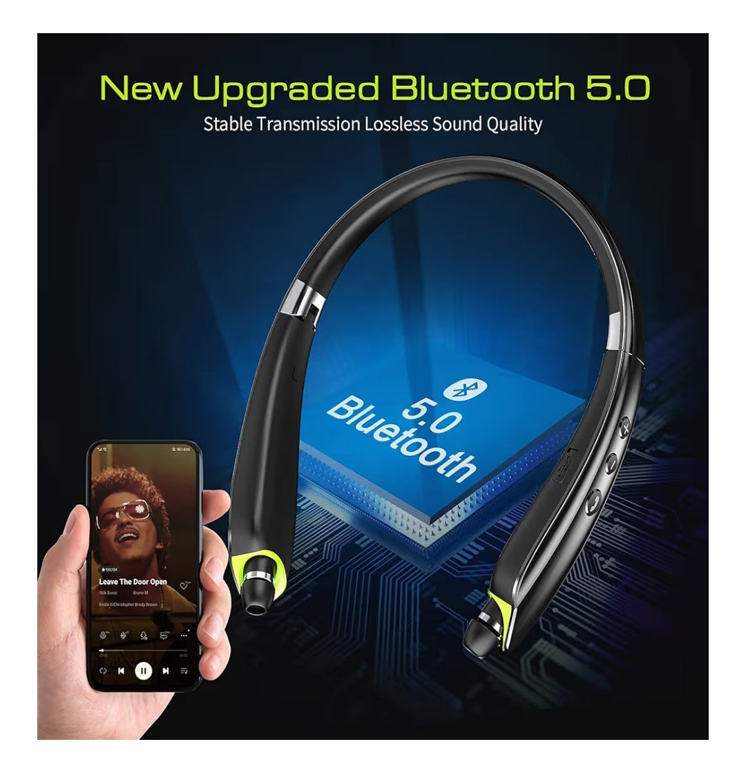 Bluetooth Headphones with Retractable Earbuds