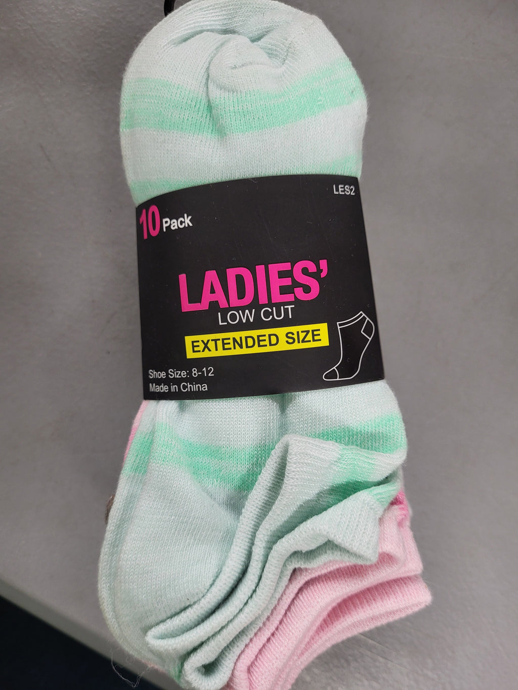 Ladies Low Cut Socks, 10 Pack (Shoe Size 8-12)