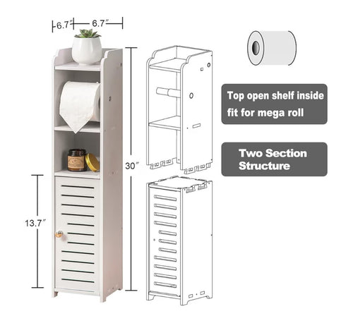 AOJEZOR Toilet Paper Holder Stand: No Drill