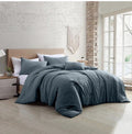 Modern Threads 4-Piece Garment-Washed Comforter Set Beck Denim King