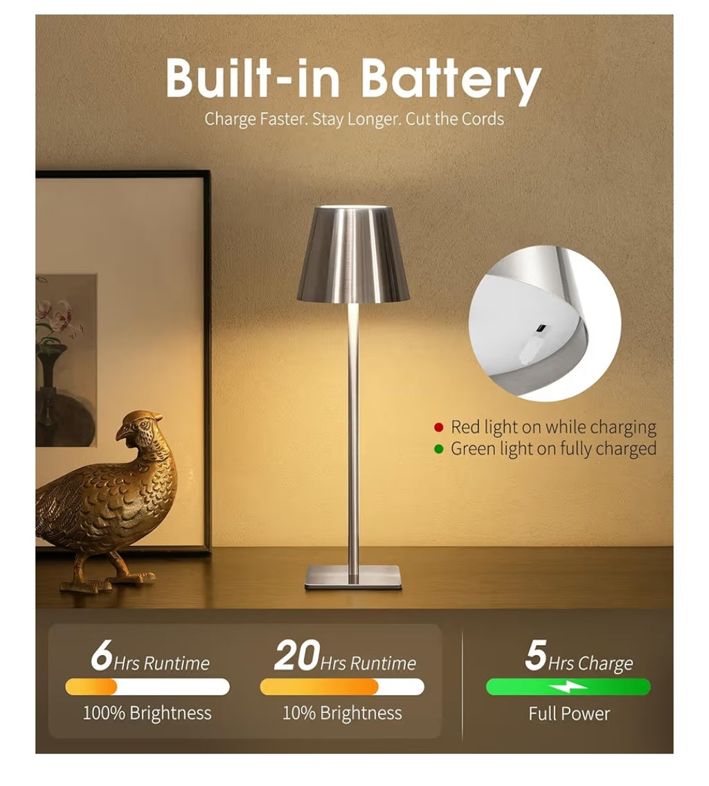 U.E Cordless Table Lamp 3 pack (Silver)