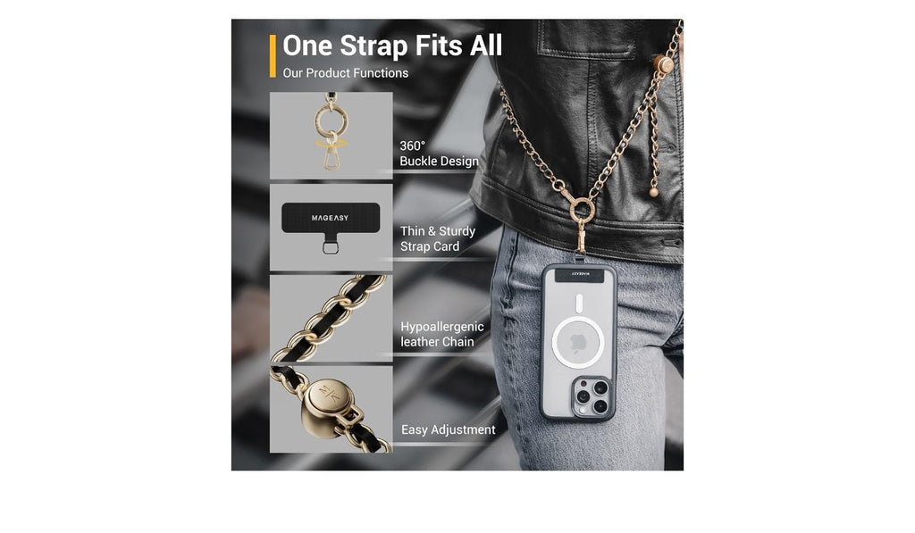 MAGEASY Cell Phone Chain Lanyard Crossbody