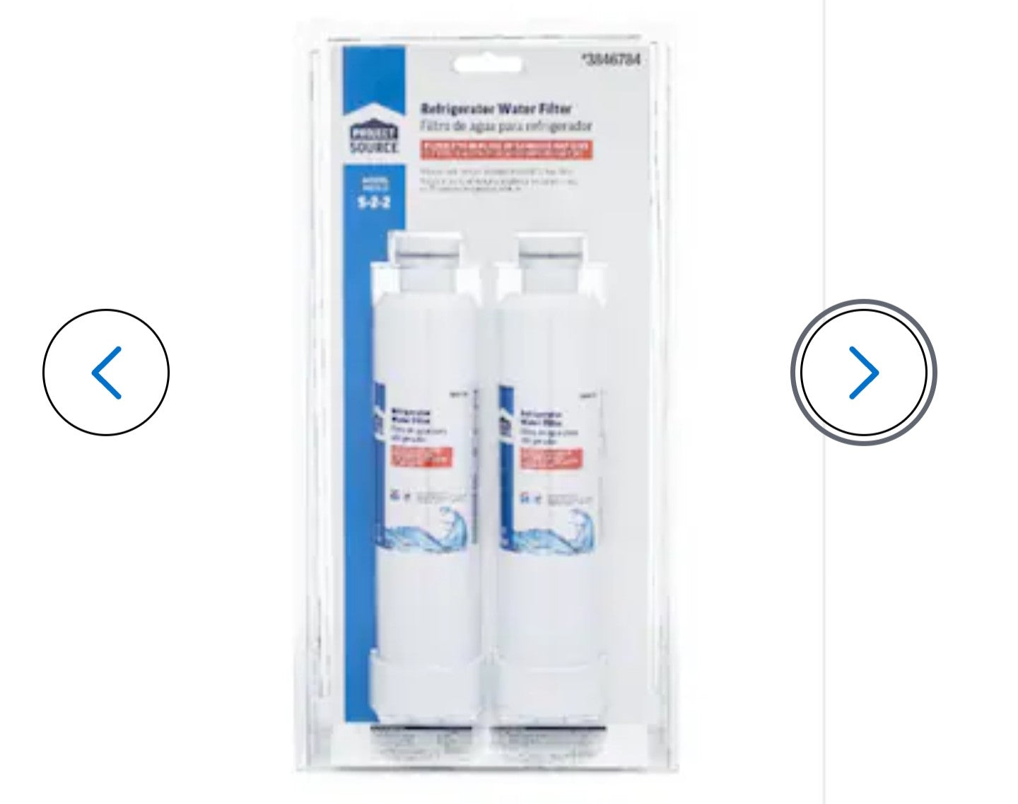 Project Source Twist-in Refrigerator Water Filter S-2-2 Fits Samsung HAF-CINS 2 -Pack