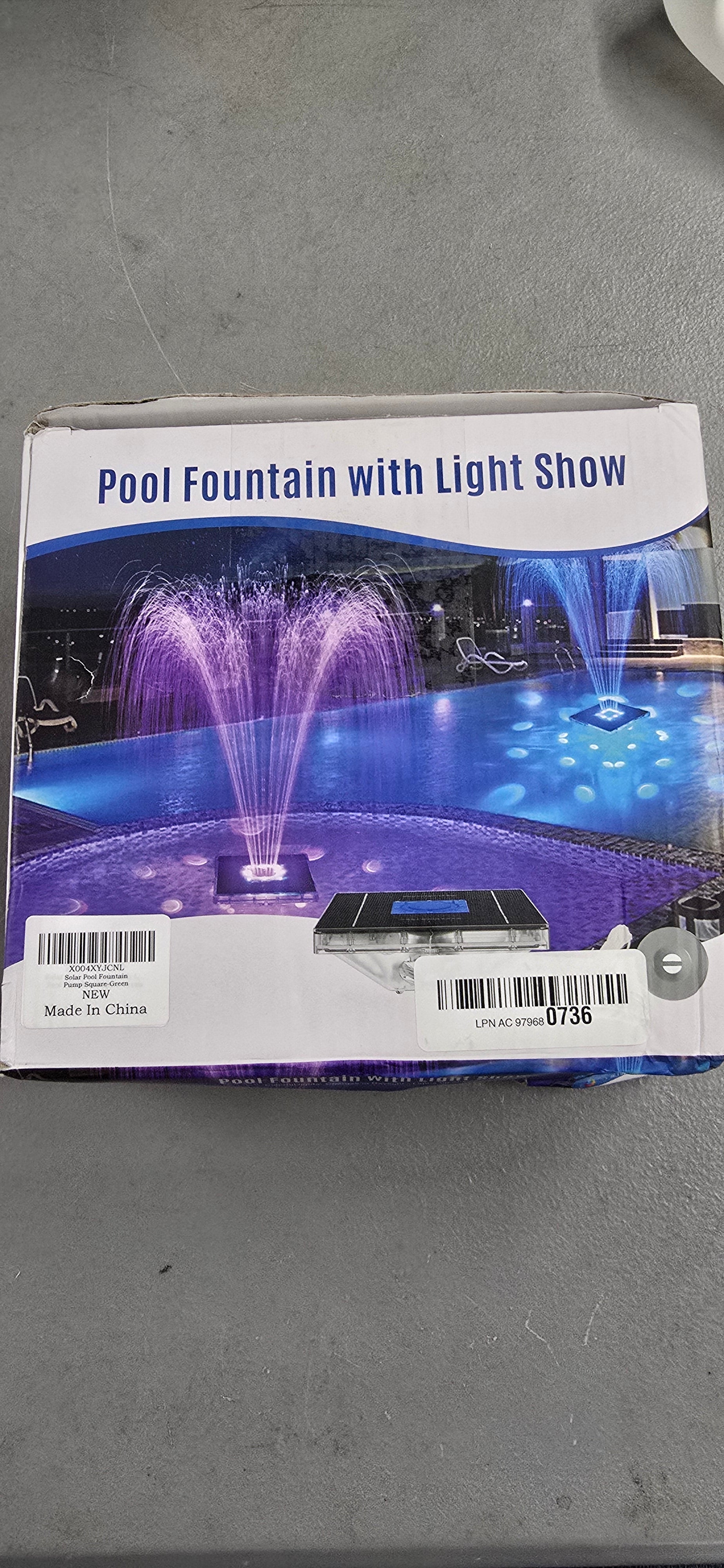 Solar Pool Fountain with Light Show,2026 Upgraded