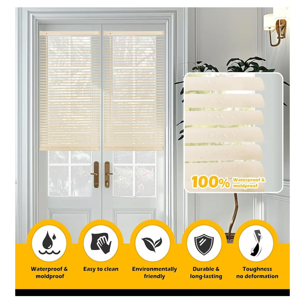 LazBlinds Mini Vinyl Blinds 1in (Beige)