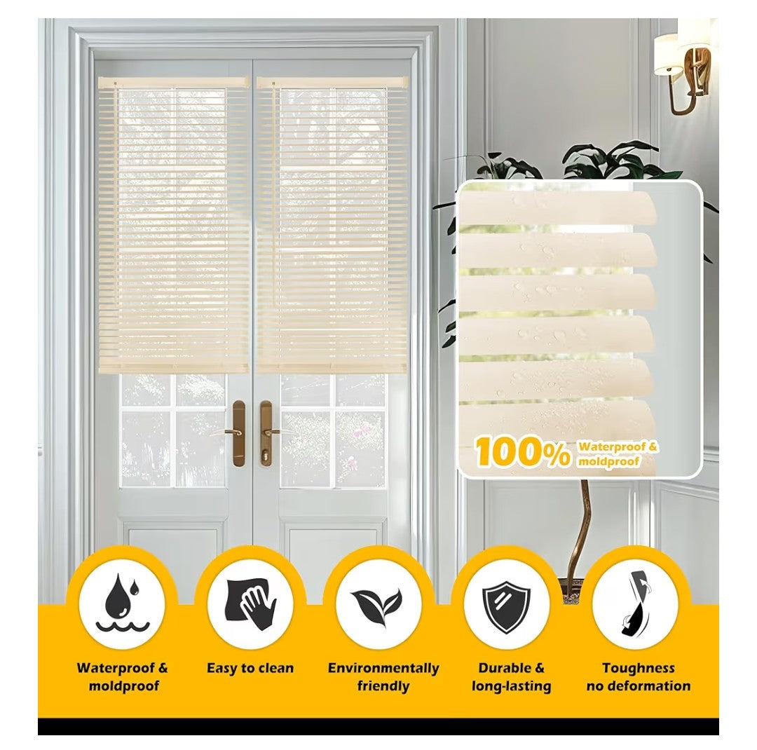 LazBlinds Mini Vinyl Blinds 1in (Beige)