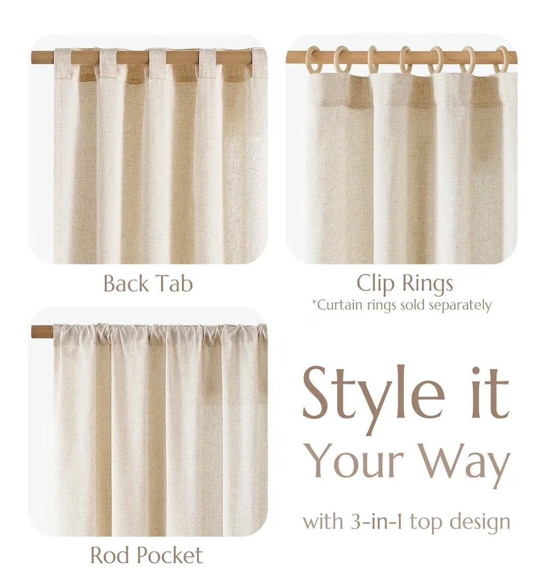 Jinchan Extra Long Curtains