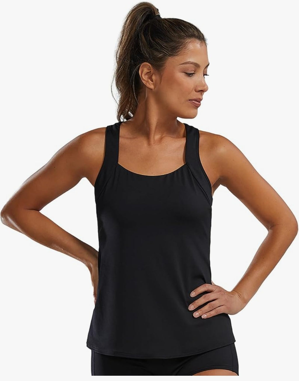 TYR Square Neck Tankini Top (Size 8)