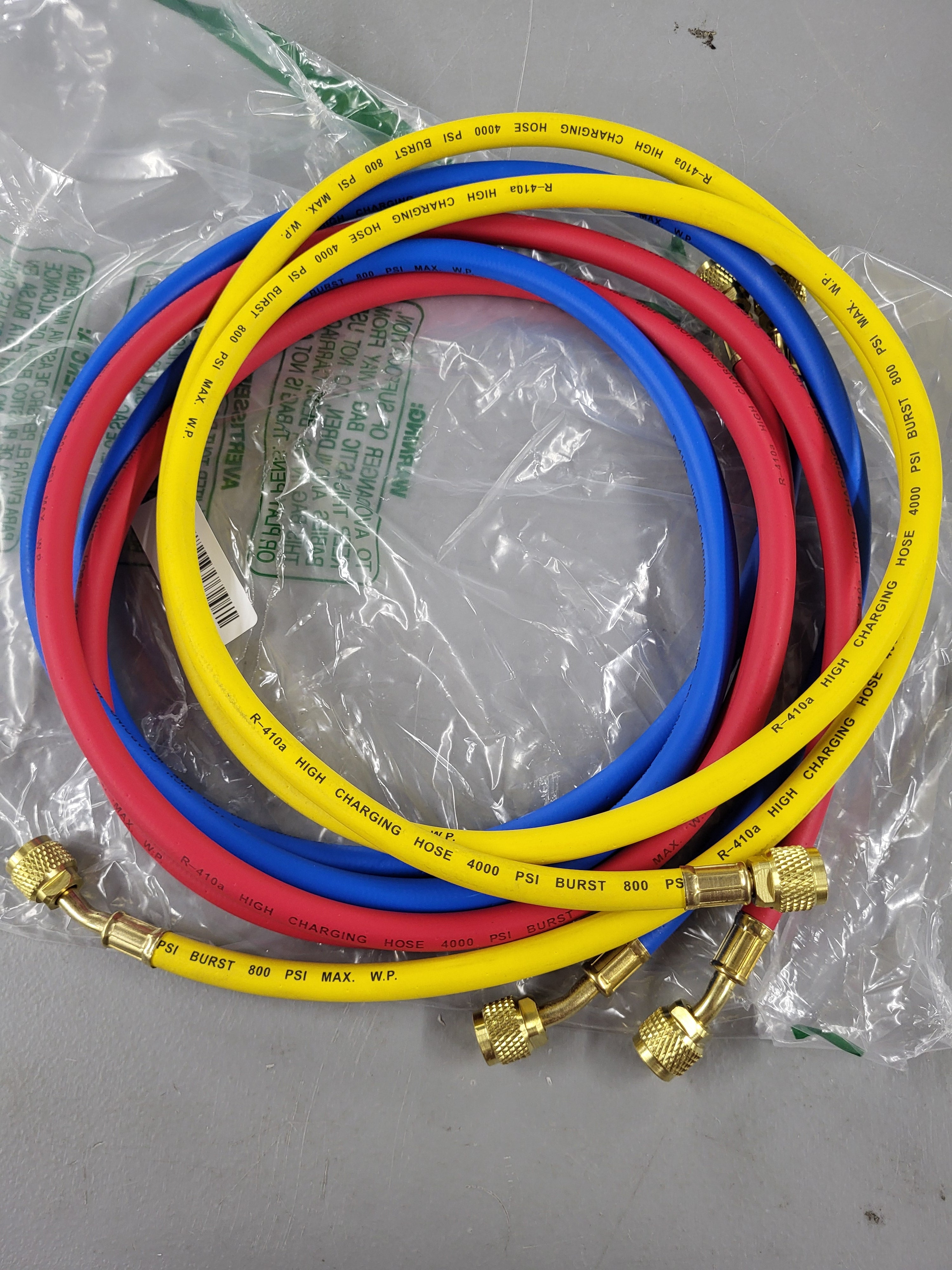 AC Manifold Gauge Hose Kit 3pcs
